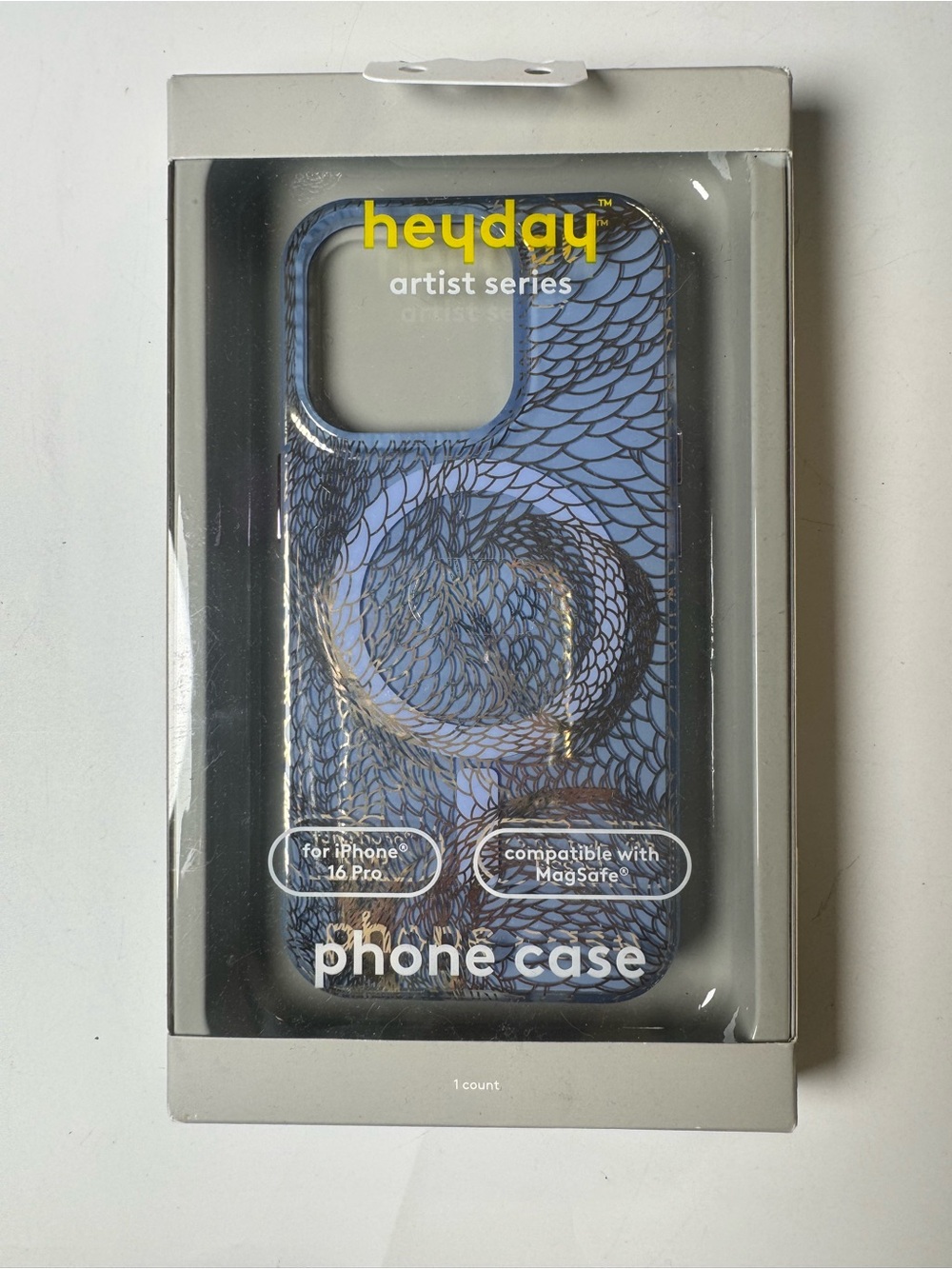 heyday Artist Series Blue silver design - iPhone 16 pro case